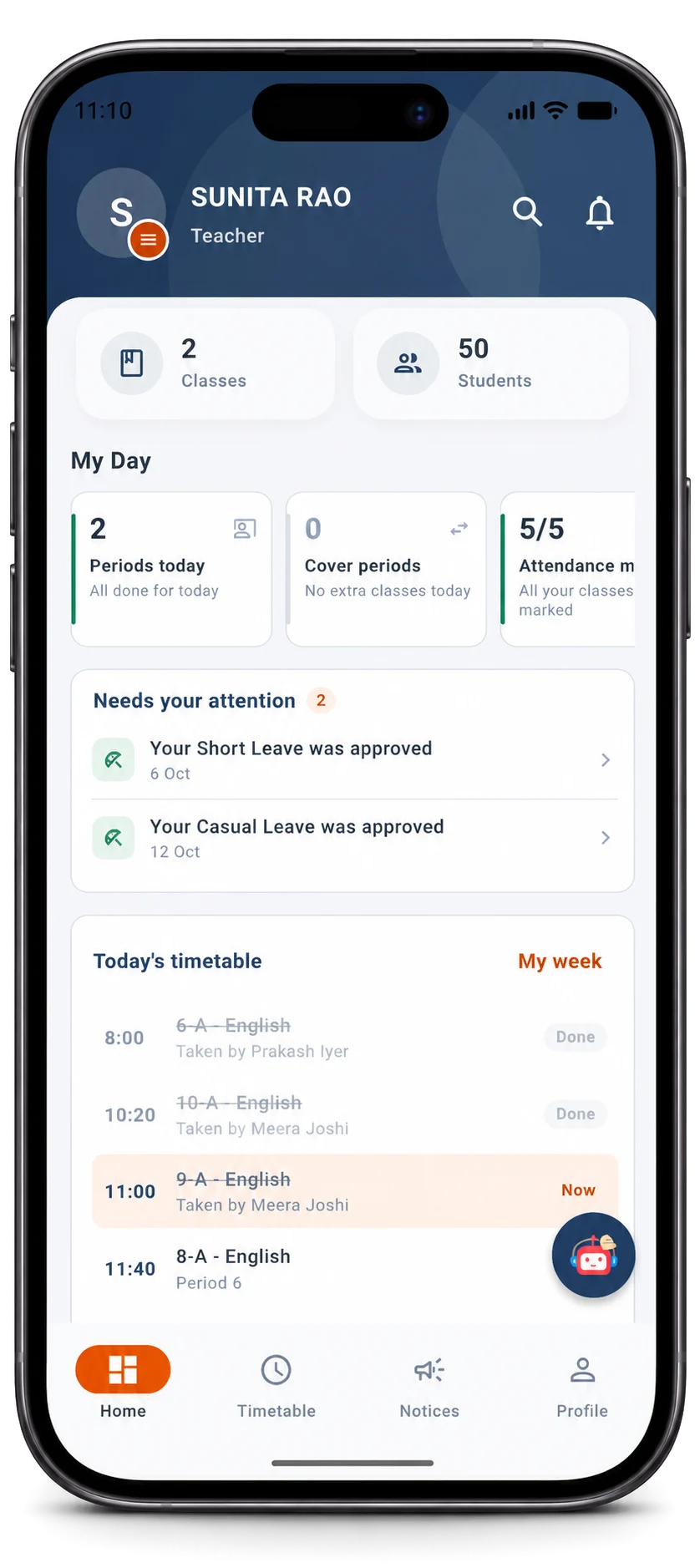 SchoolAlgo teacher app